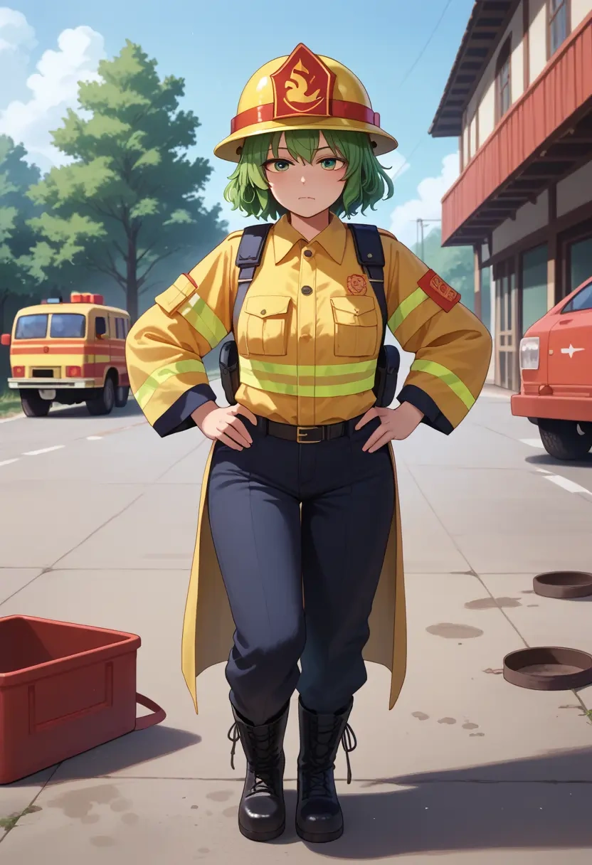 touhou,wriggle_nightbug,firefighter  - 