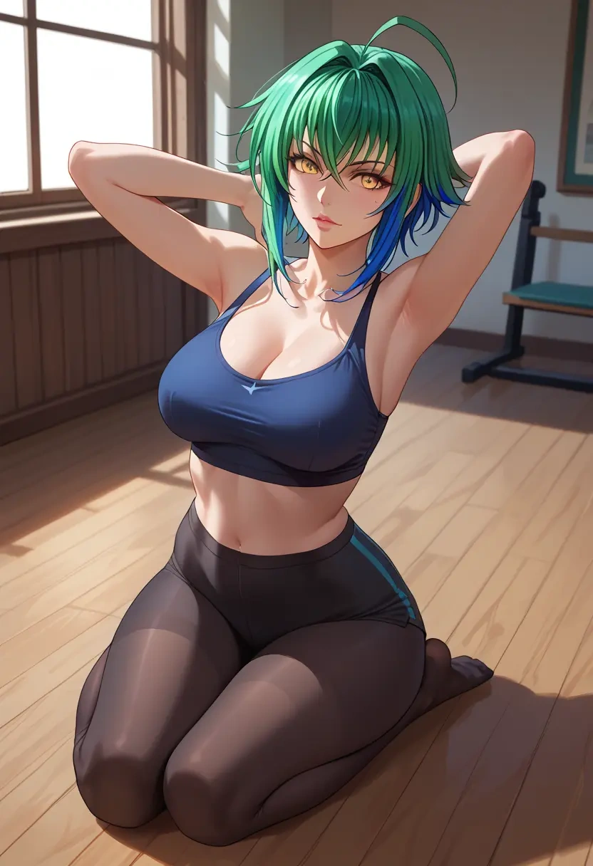 high_school_dxd,xenovia_quarta,leggings,yoga  - 