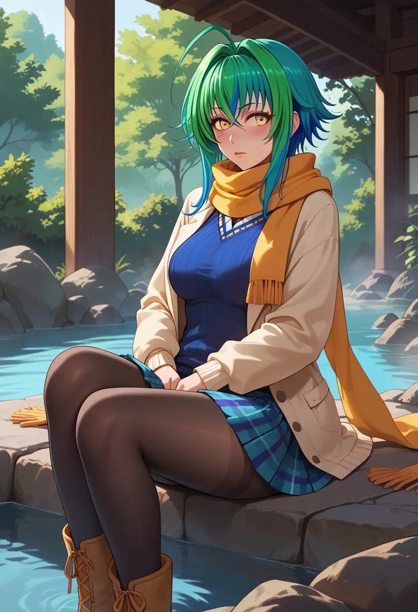 high_school_dxd,xenovia_quarta,winter,student uniform,down jacket  - 