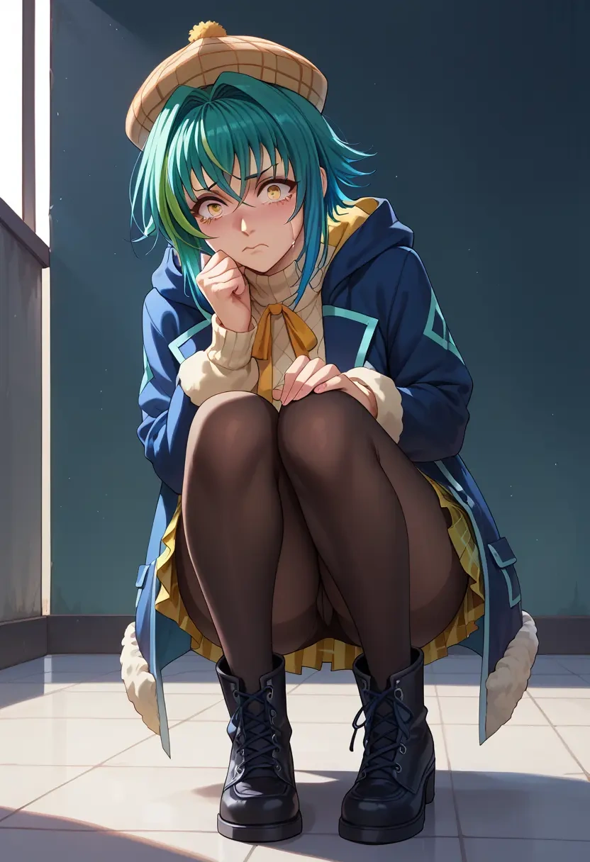 high_school_dxd,xenovia_quarta,winter,student uniform,hooded coat  - 