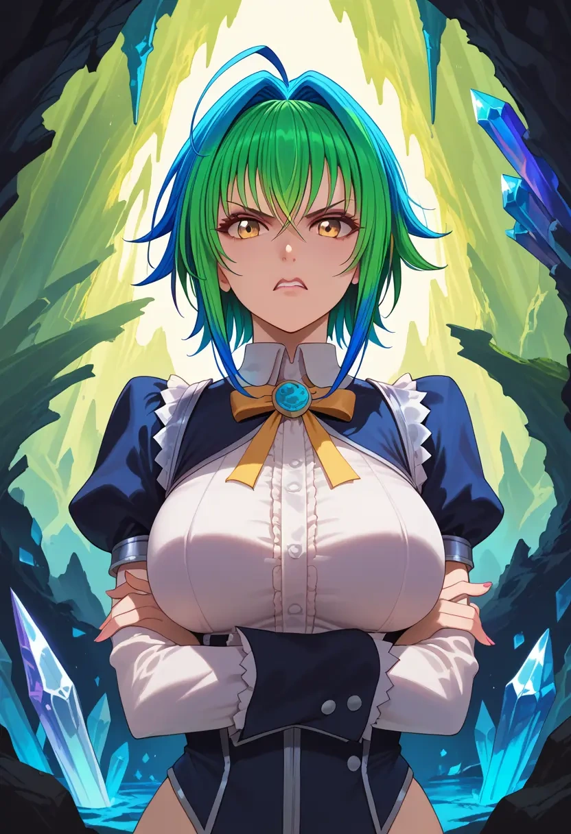 high_school_dxd,xenovia_quarta,abstract art blouse,dolphin shorts  - 