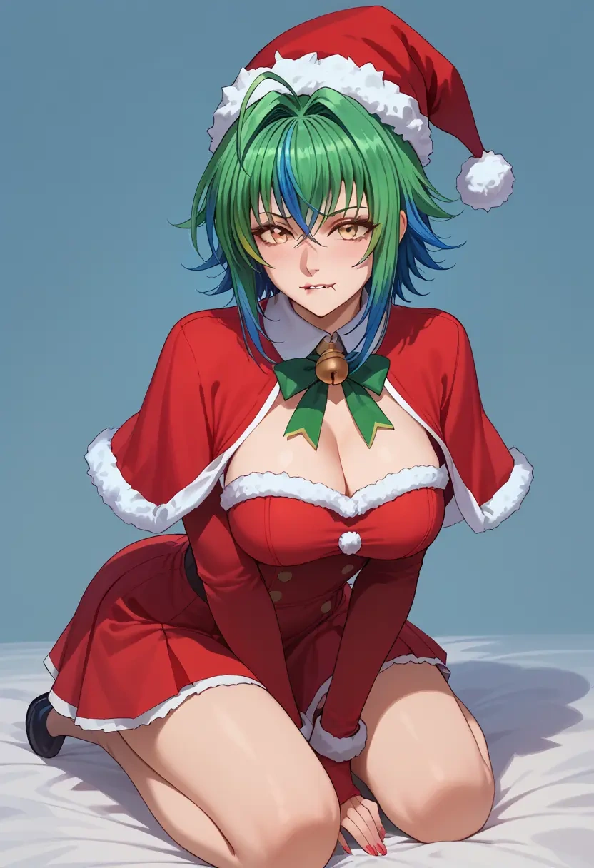 high_school_dxd,xenovia_quarta,Christmas,red velvet dress  - 