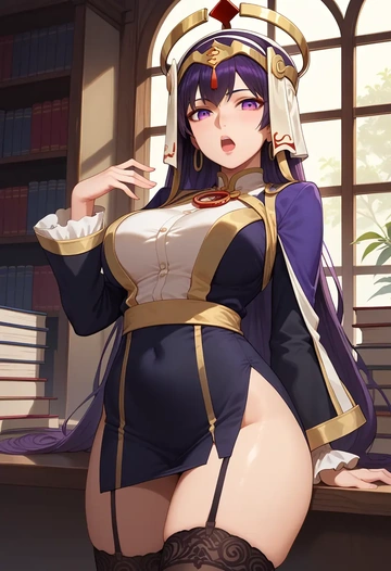 fate_(series),xuangzang_sanzang_(fate),secretary, stockings  - AI generated anime art