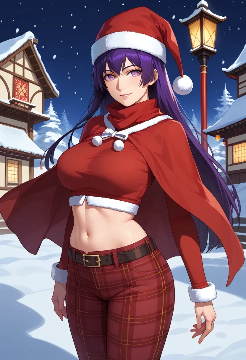 fate_(series),xuangzang_sanzang_(fate),Christmas,plaid trousers  - 