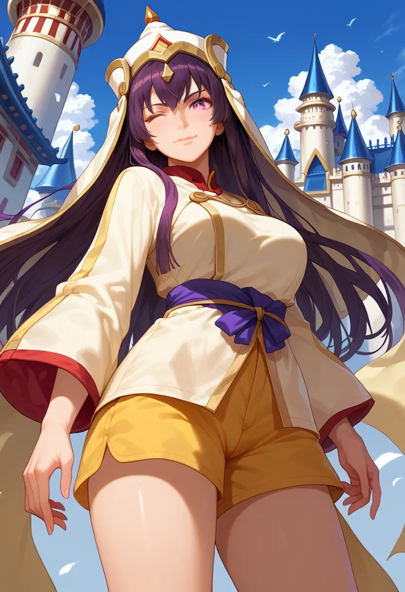 fate_(series),xuangzang_sanzang_(fate),graphic tee,shorts,sneakers  - 