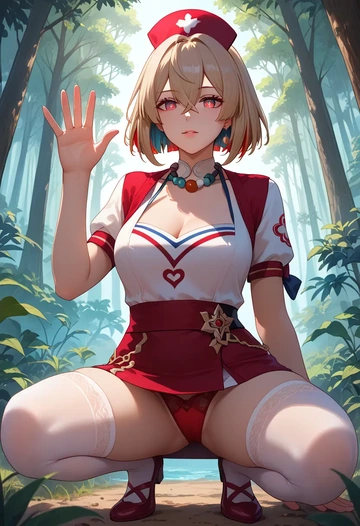 star rail,xueyi,nurse,stockings,sexy,panties  - AI generated anime art