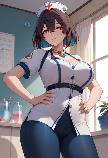 star rail,xueyi,nurse  - AI generated anime art