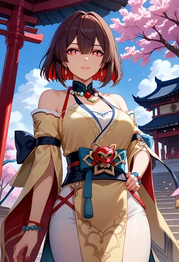 star rail,xueyi,kimono  - AI generated anime art