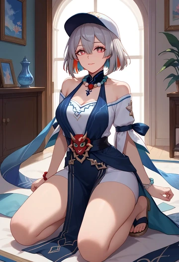 star rail,xueyi,spring,elegant woman,bodycon dress  - AI generated anime art