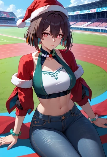 star rail,xueyi,Christmas  - AI generated anime art