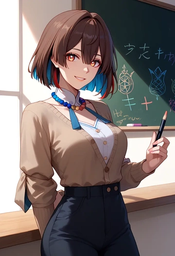 star rail,xueyi,teacher, sweater  - AI generated anime art