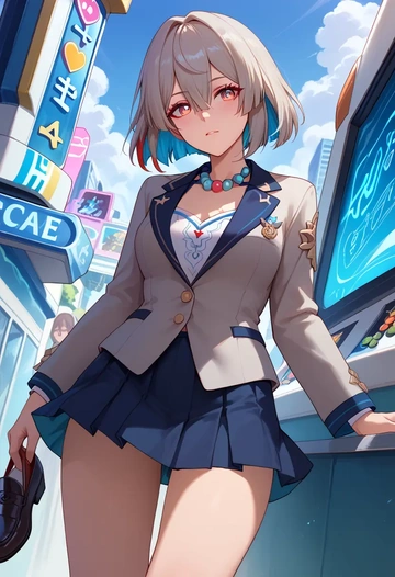 star rail,xueyi,winter,student uniform,blazer  - AI generated anime art