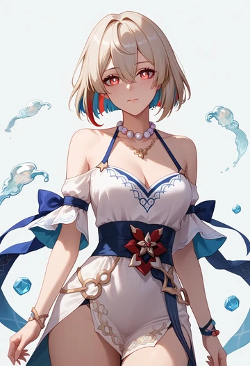 star rail,xueyi,silk slip dress  - AI generated anime art