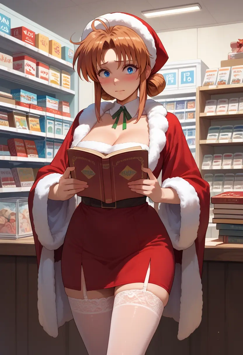 lyrical_nanoha,yagami_hayate,Christmas,sexy, stockings,  - 