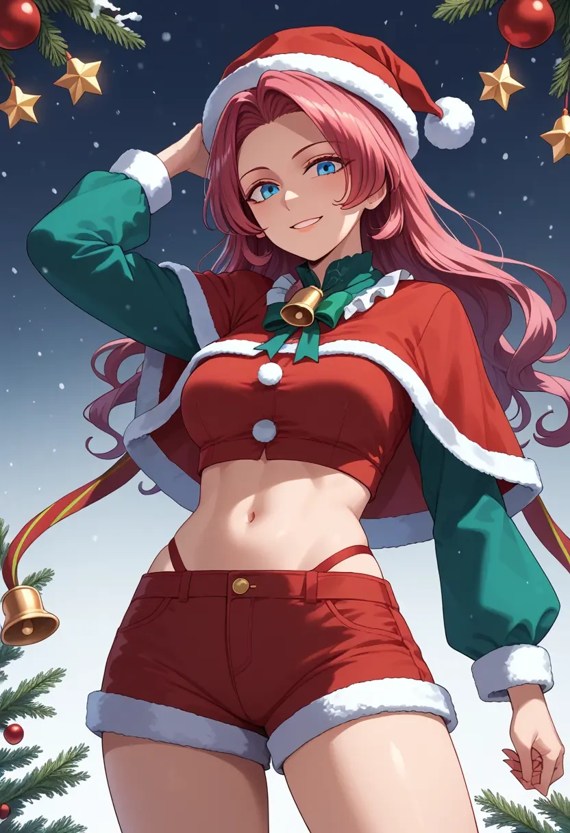 touhou,yagokoro_eirin,Christmas,red velvet shorts  - 