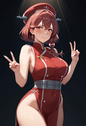 kantai_collection,yahagi_(kancolle),qipao  - AI generated anime art