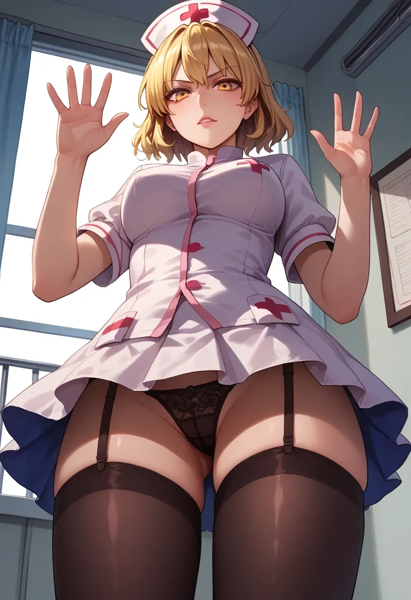 touhou,yakumo_ran,nurse pantyhose,mini skirt, sexy  - 