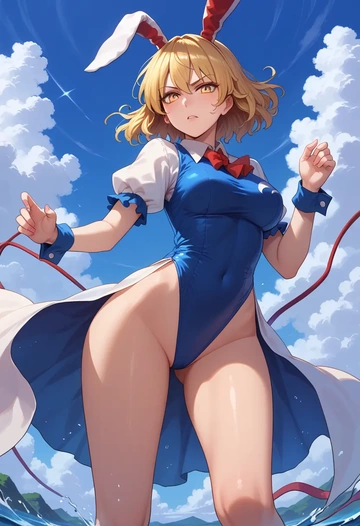 touhou,yakumo_ran,bunny girl  - AI generated anime art