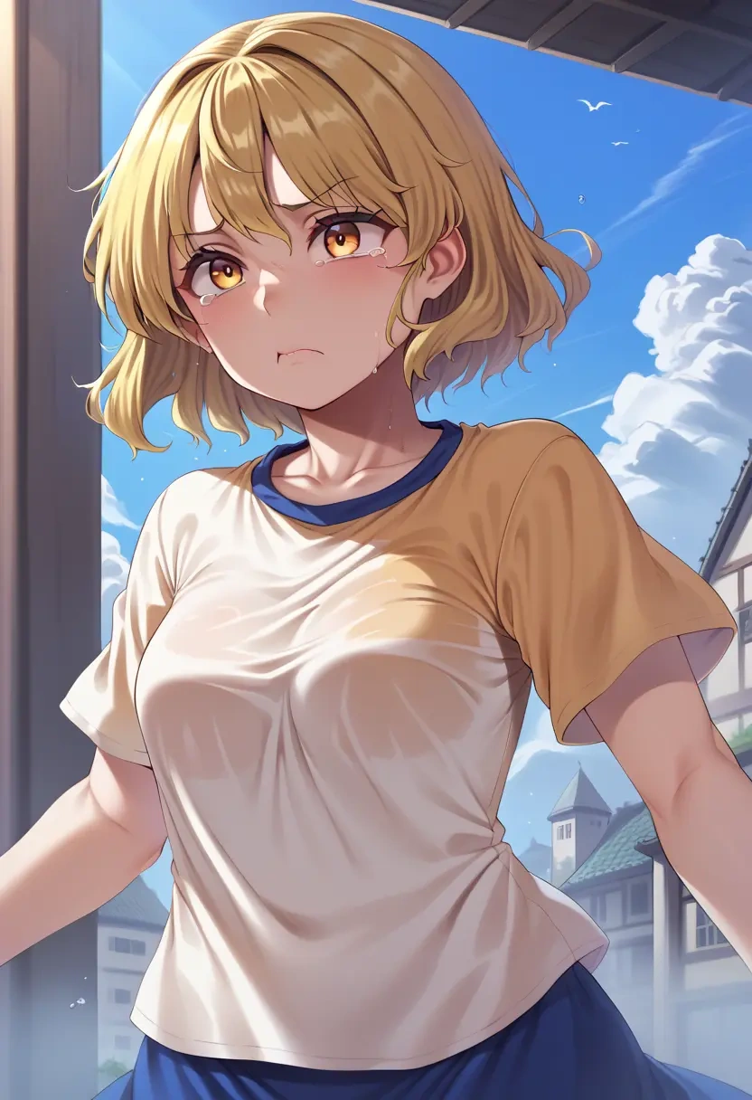 touhou,yakumo_ran,running shirt,shorts,sneakers  - 