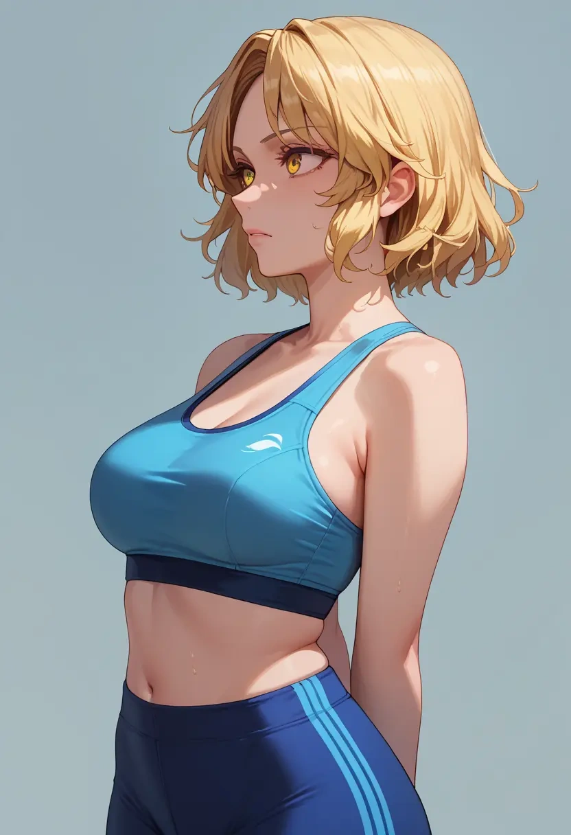 touhou,yakumo_ran,sports bra,wide-leg joggers  - 