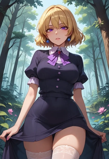 touhou,yakumo_yukari,secretary, stockings  - AI generated anime art