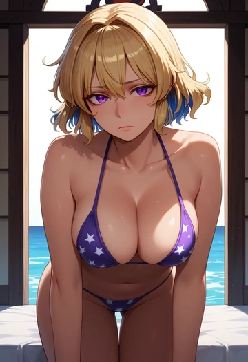 touhou,yakumo_yukari,bikini  - AI generated anime art