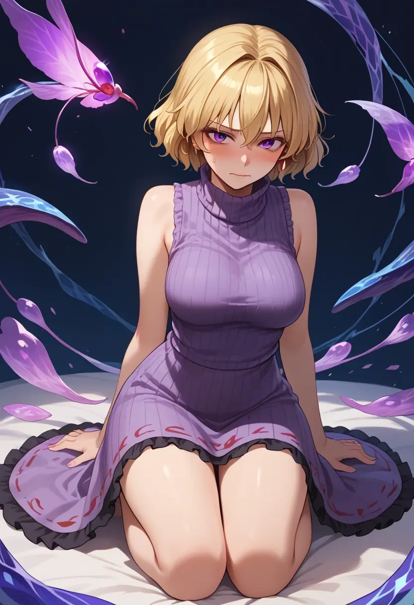 touhou,yakumo_yukari,turtleneck,knit,maxi skirt  - 