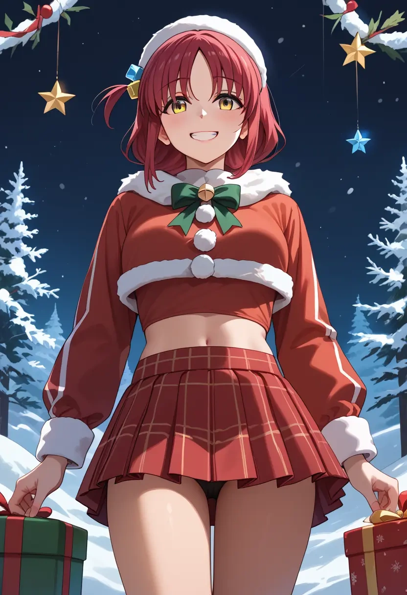 bocchi_the_rock,yamada_ryo,Christmas,skirt  - 