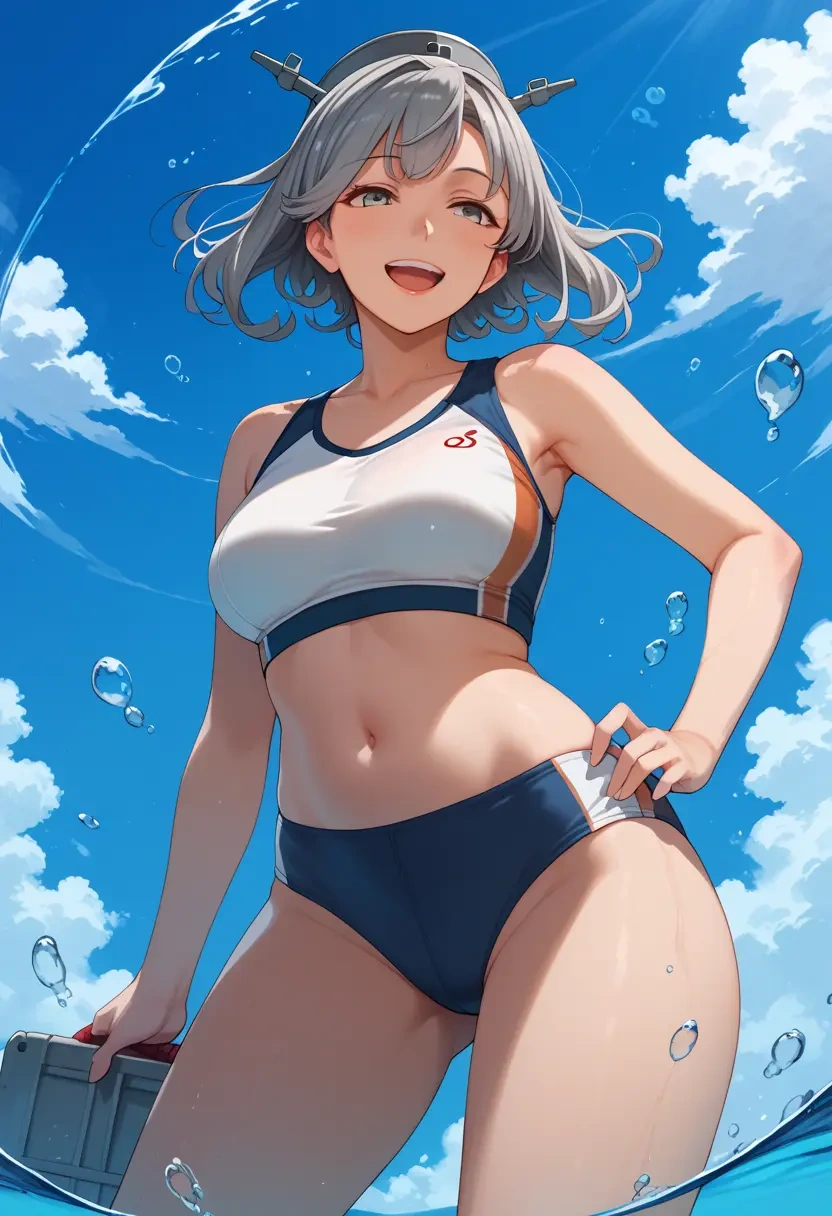 kantai_collection,yamagumo_(kancolle),tankini top,board shorts  - 