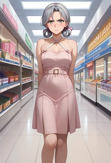 kantai_collection,yamagumo_(kancolle),silk slip dress  - AI generated anime art