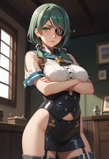 kantai_collection,yamakaze_(kancolle),pirate  - AI generated anime art