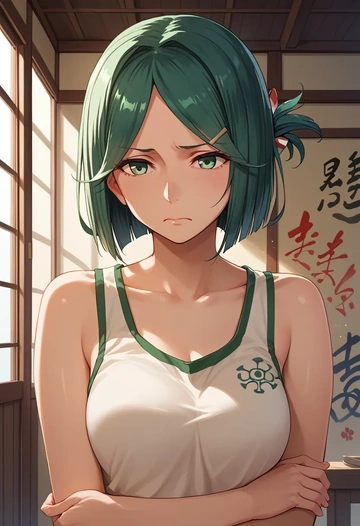 kantai_collection,yamakaze_(kancolle),abstract graffiti tank,dolphin shorts  - AI generated anime art