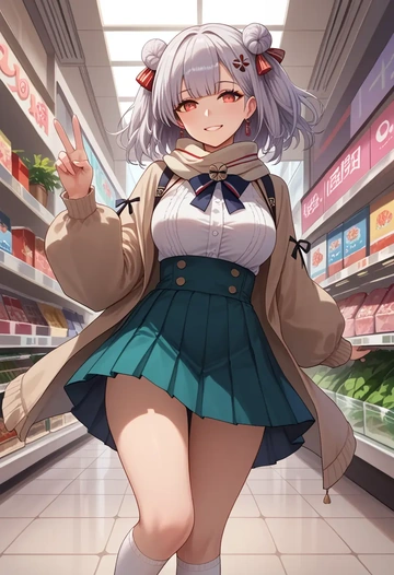 azur_lane,yamashiro_(azur_lane),spring,student uniform,blouse  - AI generated anime art