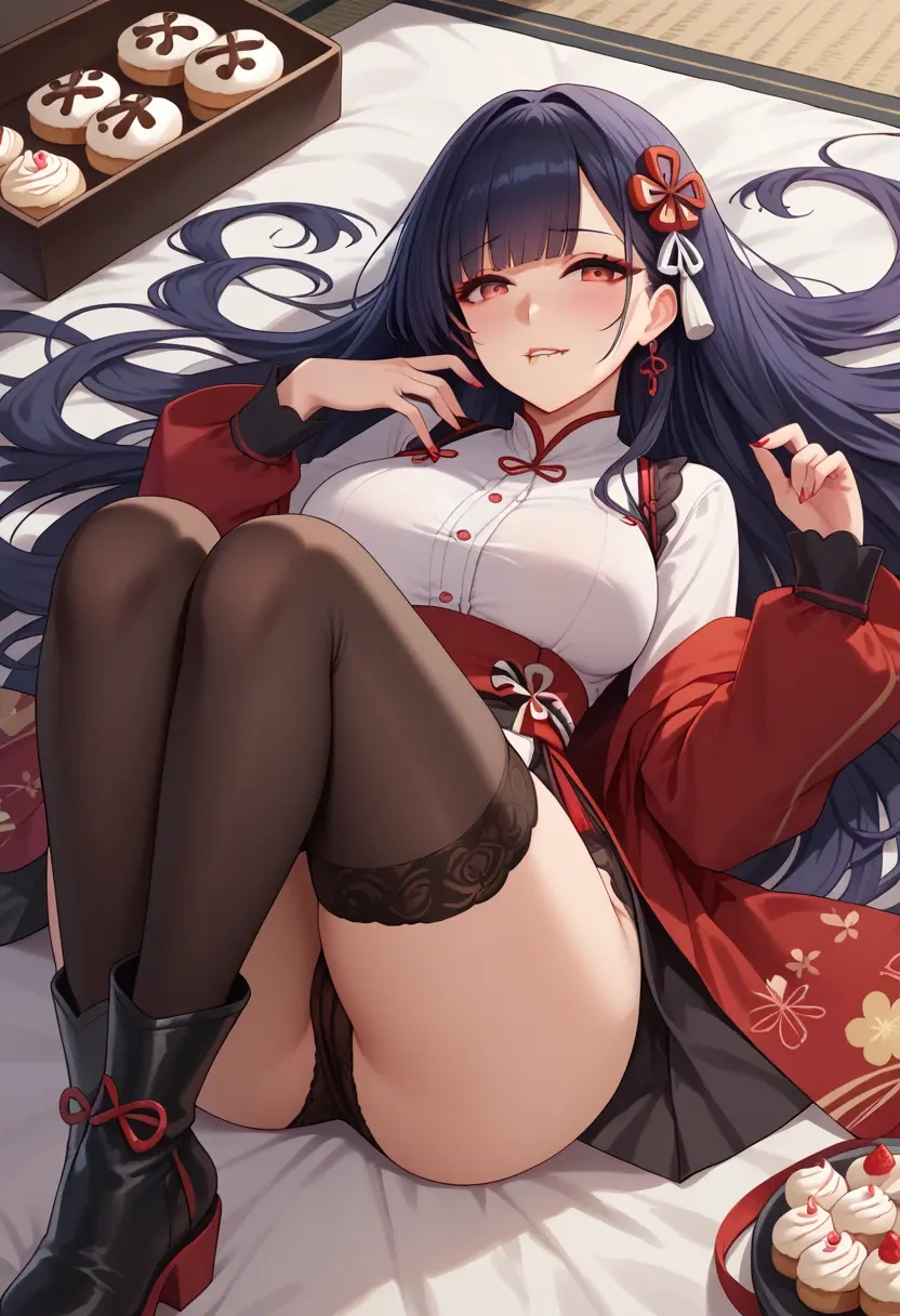 azur_lane,yamashiro_(azur_lane),shirt dress,belted,stockings  - 