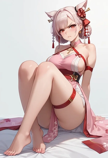 azur_lane,yamashiro_(azur_lane),silk slip dress  - AI generated anime art