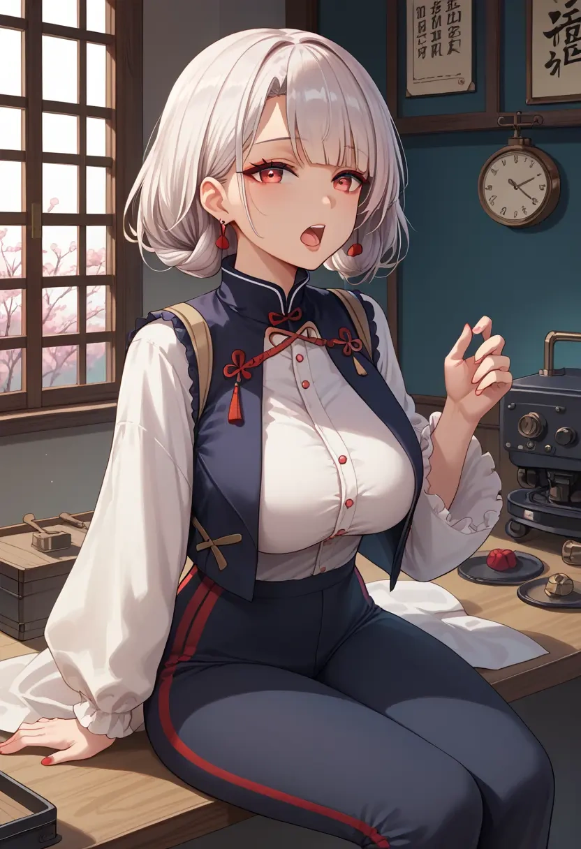 azur_lane,yamashiro_(azur_lane),vest,quilted,jogger pants  - 