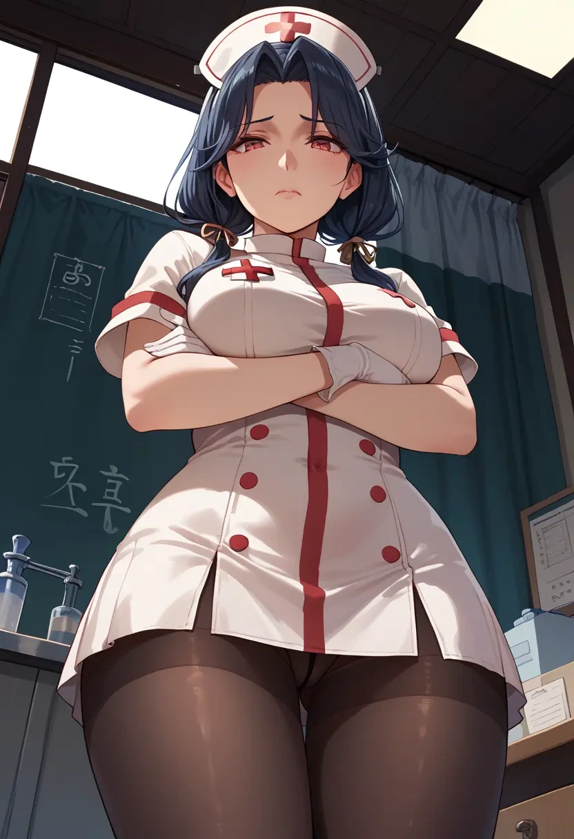 kantai_collection,yamashiro_(kancolle),nurse pantyhose,mini skirt, sexy  - 