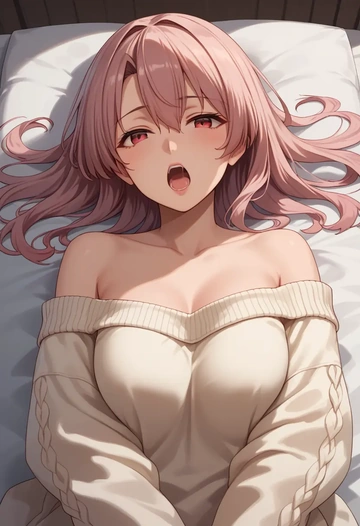 kantai_collection,yamashiro_(kancolle),sweater,off-shoulder,collar  - AI generated anime art