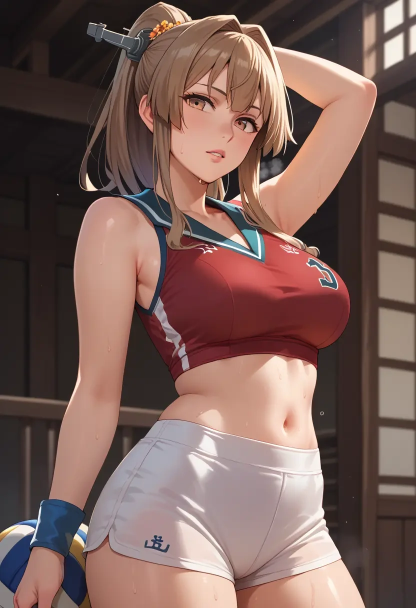 kantai_collection,yamato_(kancolle),volleyball uniform  - 