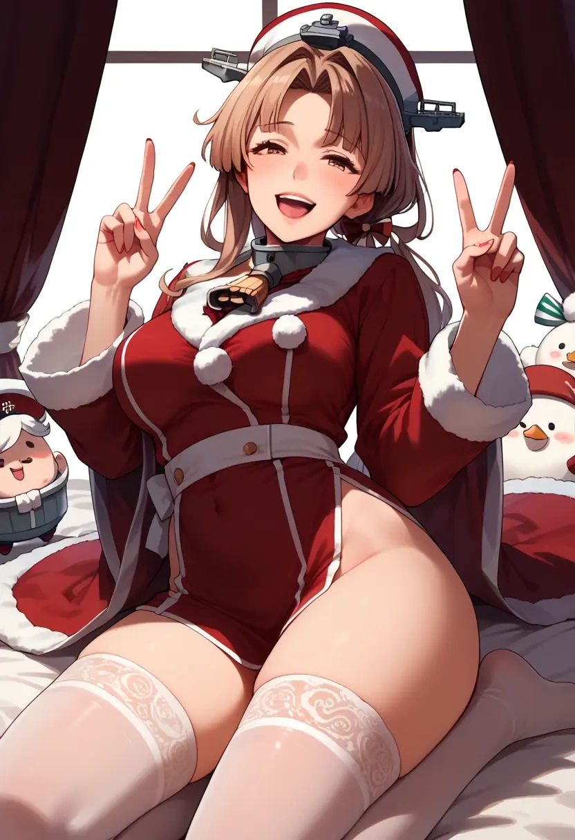 kantai_collection,yamato_(kancolle),Christmas,sexy, stockings,  - 