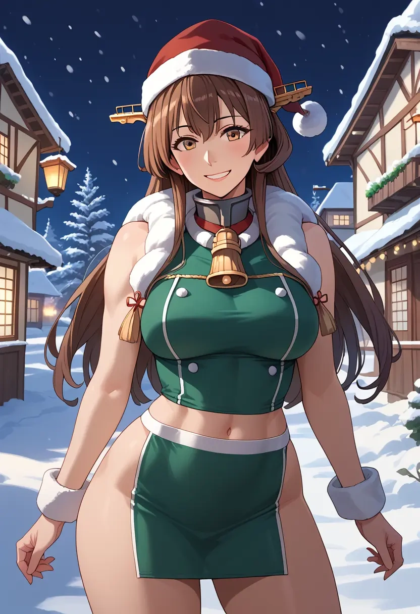 kantai_collection,yamato_(kancolle),Christmas,dress  - 