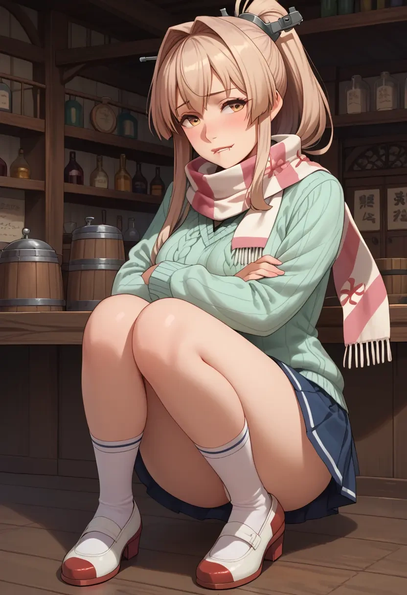 kantai_collection,yamato_(kancolle),spring,student uniform,knit sweater  - 