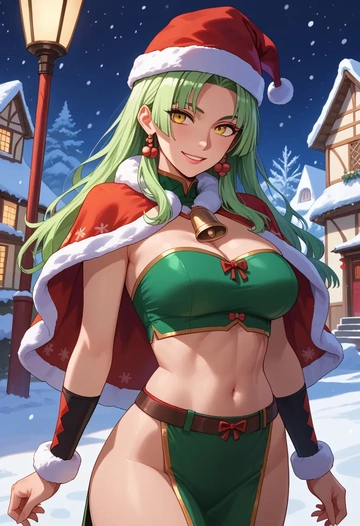 one_piece,yamato_(one_piece),Christmas,dress  - AI generated anime art