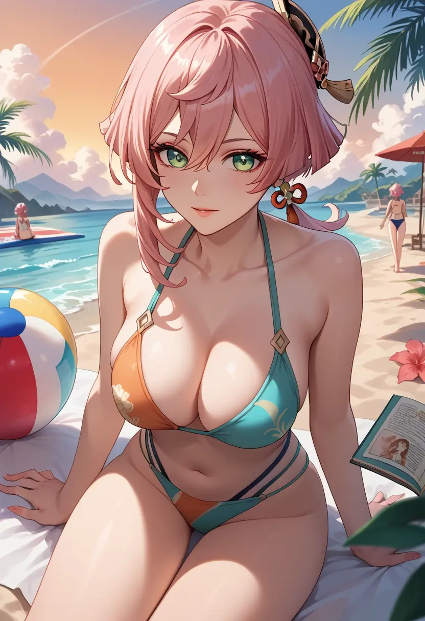 genshin_impact,yanfei_(genshin_impact),bikini  - 