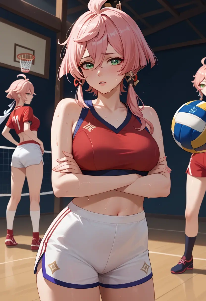 genshin_impact,yanfei_(genshin_impact),volleyball uniform  - 