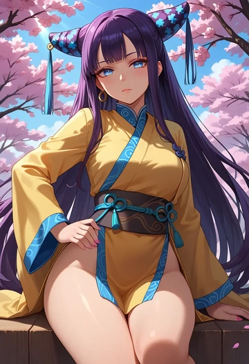 fate_(series),yang_guifei_(fate),kimono  - AI generated anime art