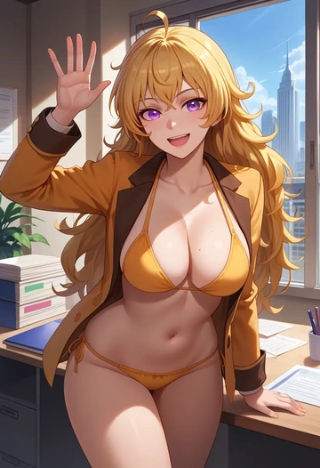 rwby,yang_xiao_long,OL, bikini, sexy  - AI generated anime art