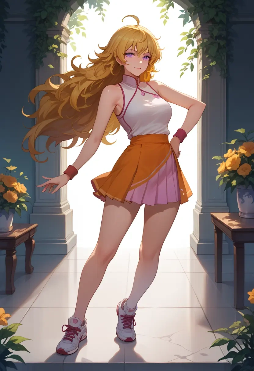 rwby,yang_xiao_long,tennis skirt  - 