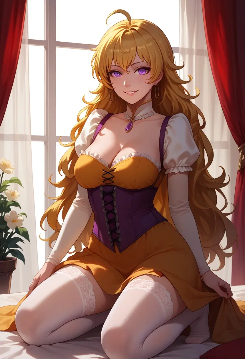 rwby,yang_xiao_long,Victorian-era,stockings,sexy  - 