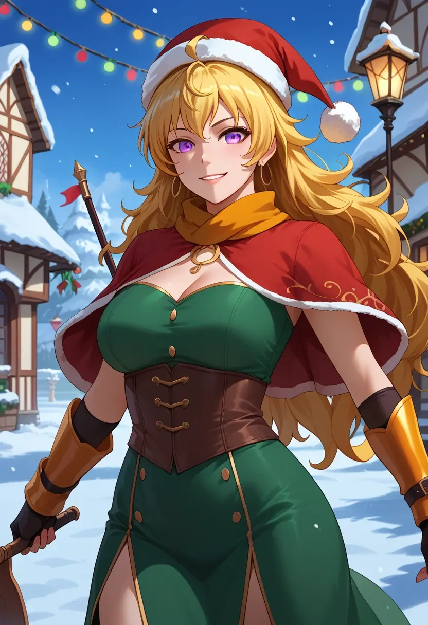 rwby,yang_xiao_long,Christmas,dress  - 